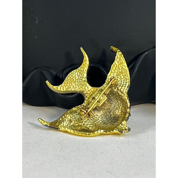 Vintage Jewelry Gold Tone Angelfish Brooch Pin 2.5" - Picture 9 of 16